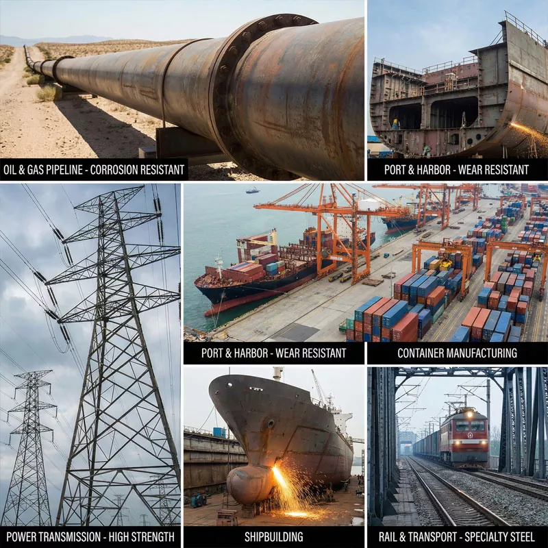 De toepassing van staalplaten op het gebied van energie en transport